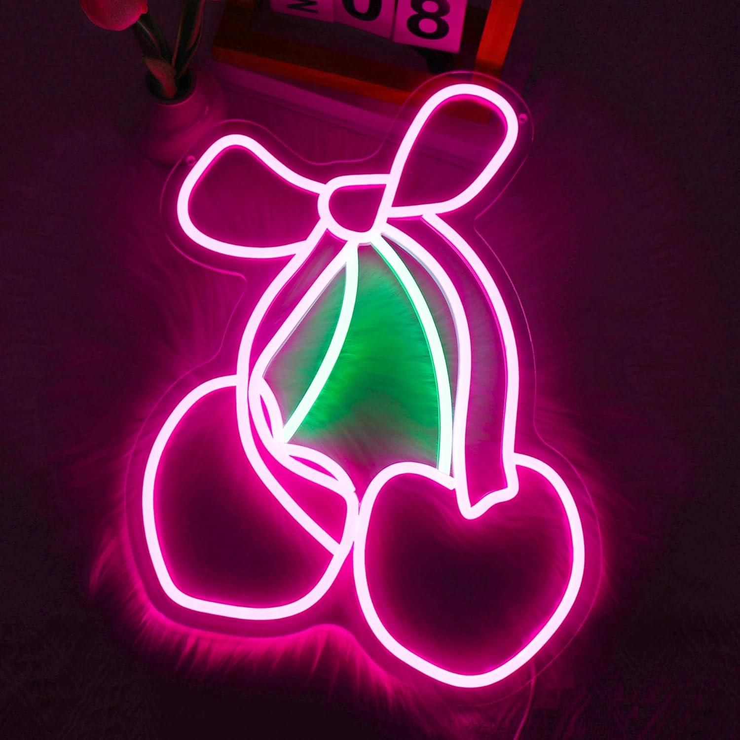 Gaming Accessories Shop - Cherry Bow Neon Sign USB Dimbare