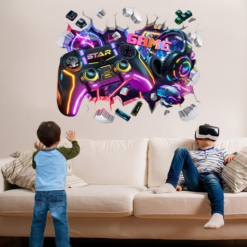 Gaming Accessories Wallpaper - Grotere coole gamecontroller graffiti muur gat