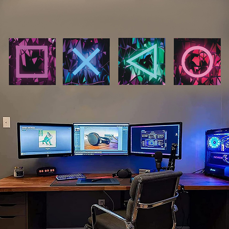 Gaming Accessories Wallpaper - 4 STKS Kids Gaming Room Game