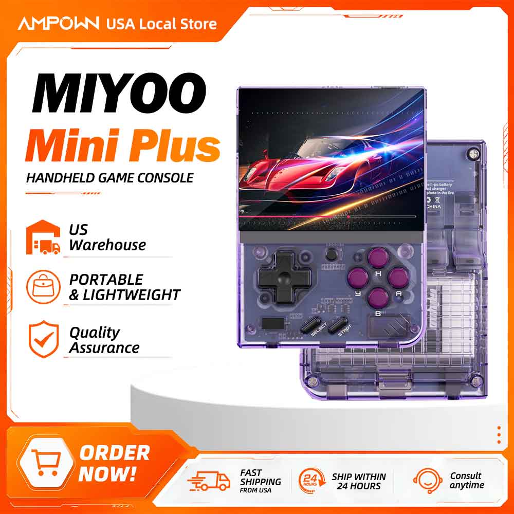 Gaming Accessories For Kids - Miyoo Mini+ Retro Handheld Game Console