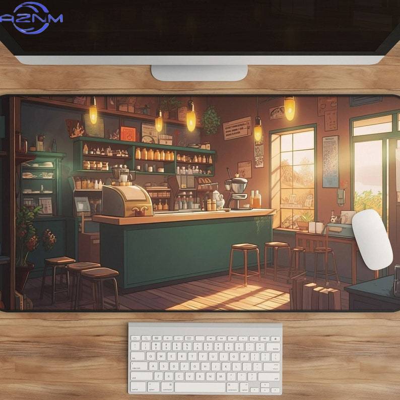 Gaming Accessories Shop - Kawaii Anime Bureaumat Koffieshop Kunst XL