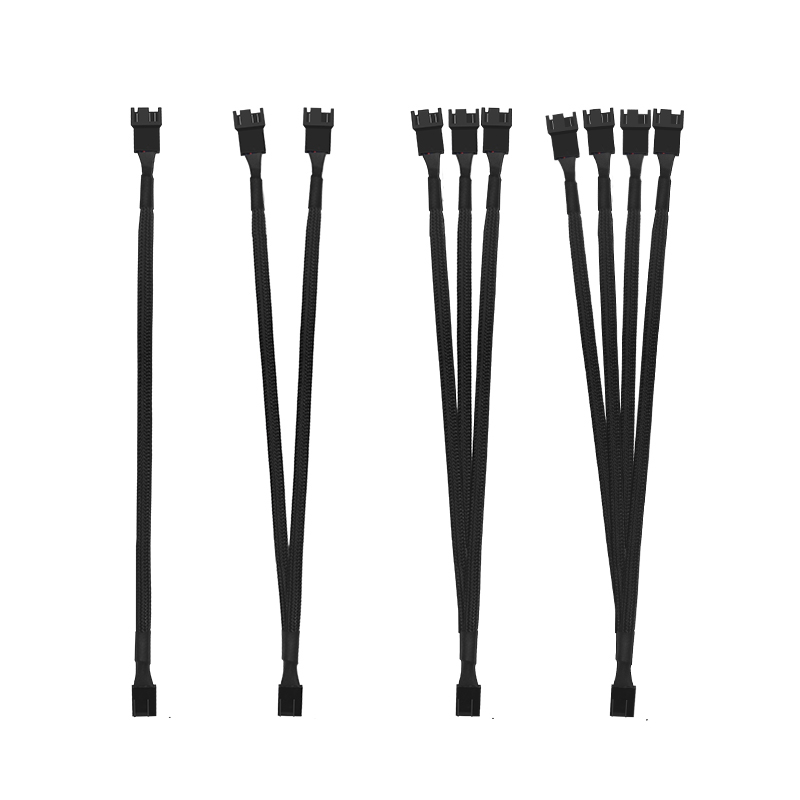 Sleeved Cable Kit - JUMPEAK Hoogwaardige PC Computerkast Koelventilator PWM