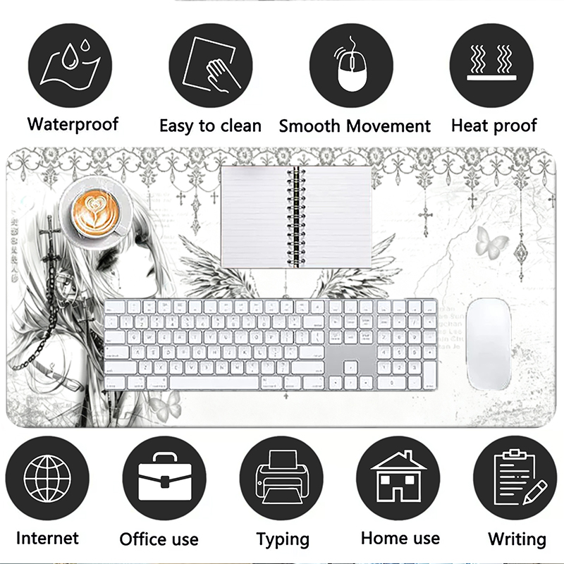 Leren muismat Zwart Wit Anime  - Gaming Accessories Deals recensie en prijs